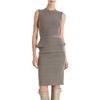 Givenchy Peplum Back Dress in Gray (gold) - Lyst