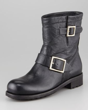 Jimmy Choo Youth Buckled Biker Boot - Lyst