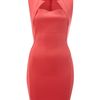 John Zack Sleeveless Cut Away Scuba Shift Dress in Red (coral) - Lyst