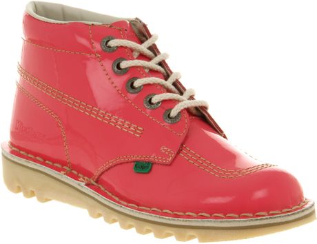 Kickers Kick Hi Womens Hot Pink Patent in Pink - Lyst