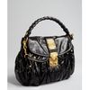 Miu Miu Black Quilted Calfskin Matelasse Flap Hobo in Black - Lyst