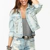 Nasty Gal Nasty Gal X Minkpink Studded Denim Jacket in Blue (denim) - Lyst