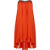Ted Baker Embellished Drop Hem Dress in Orange - Lyst