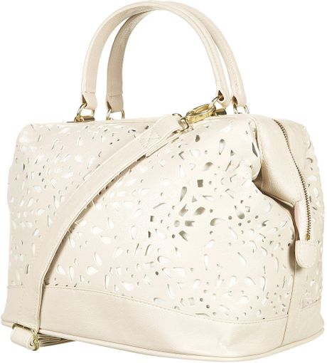 Topshop Cutout Holdall Bag in Beige (cream) - Lyst