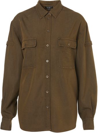 Topshop Casual Military Shirt - Lyst