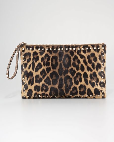 valentino leopard clutch