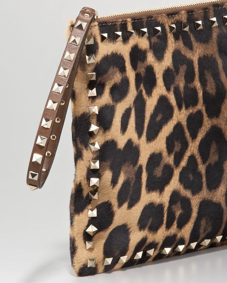 valentino leopard rockstud bag