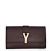 Yves Saint Laurent Chyc Grainedleather Clutch in Brown (burgundy) - Lyst