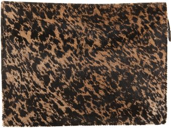 Barneys New York Ponyhair Ipad Zip Clutch - Lyst