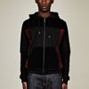 Christopher Kane Christopher Kane Mens Flock Panel Hooded Top in Black for Men - Lyst