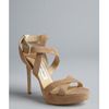Jimmy Choo Nude Suede Vamp Platform Sandals in Beige (nude) - Lyst
