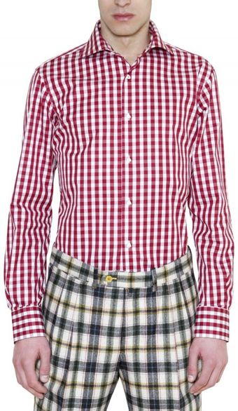 Manuel Vanni Checked Cotton Shirt - Lyst