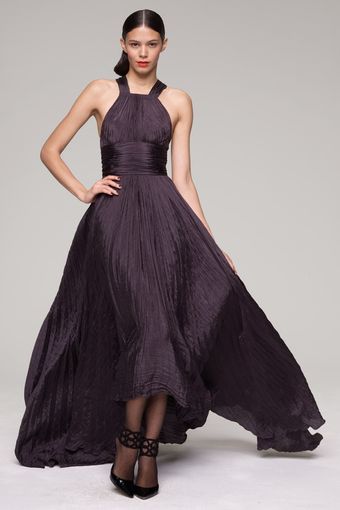 Oscar de la Renta Pleated Gown - Lyst