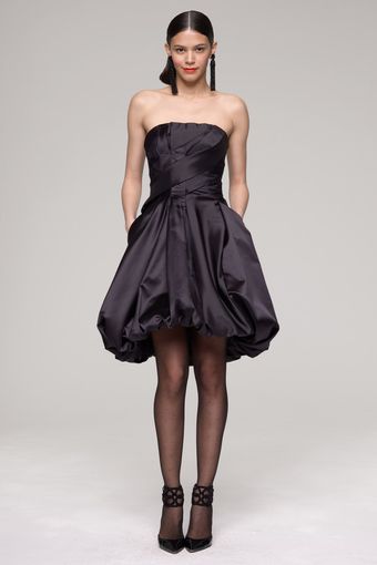 Oscar de la Renta Strapless Dress - Lyst