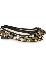 Repetto Camoprint Leather Ballet Flats
