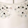 Topshop Embellished Collar Peplum Top in White (ivory) - Lyst