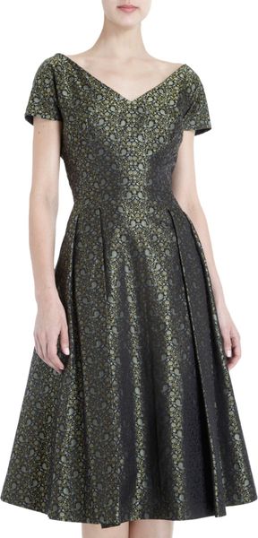 Barbara Tfank Floral Jacquard Dress - Lyst