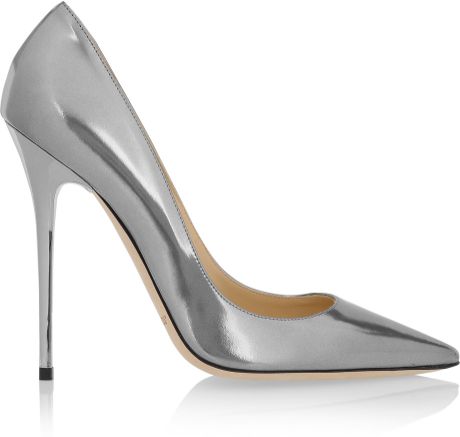 silver leather pumps uk