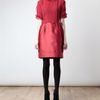 Lanvin Inverted Silk Dress in Red - Lyst