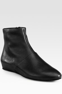 See By Chloé Flat Leather Ankle Boots - Lyst