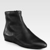 See By Chloé Flat Leather Ankle Boots in Black - Lyst
