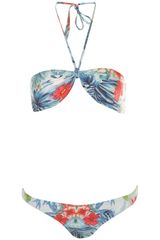 Topshop Tropical Bandeau Bikini