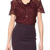 Burberry Lace Stretch Top in Floral (bordeaux) - Lyst