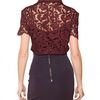 Burberry Lace Stretch Top in Floral (bordeaux) - Lyst