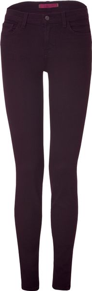 J Brand Noirred Mid Rise Skinny Jean in Black (noir) - Lyst