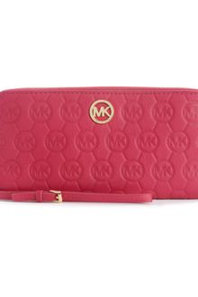 Michael Kors Monogram Zip Around Continental Wallet - Lyst
