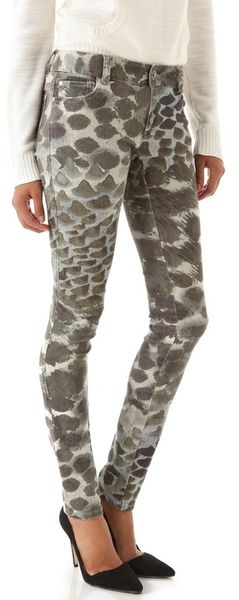 Alice + Olivia Print Skinny Jeans - Lyst