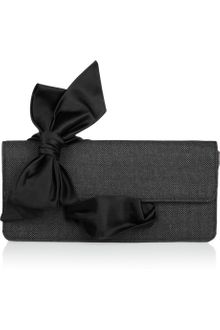Christian Louboutin Elisa Bow Tweed Clutch - Lyst