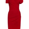 Giambattista Valli Asymmetric Ruched Crepejersey Dress in Red - Lyst