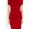 Giambattista Valli Asymmetric Ruched Crepejersey Dress in Red - Lyst