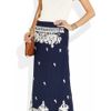 Leaves Of Grass Aria Embroidered Silkchiffon Maxi Skirt in Blue (navy) - Lyst