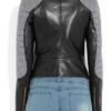 Versace Houndstooth Paneled Leather Jacket in Blue (black) - Lyst
