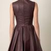 Alexander Mcqueen Leather Dress in Brown (plum) - Lyst