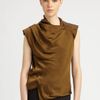 Donna Karan New York Asymmetrical Top in Brown (black) - Lyst