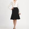 Donna Karan New York Spiral Pleated Skirt in Black - Lyst