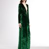 Gucci Velvet Deep Vneck Gown in Green - Lyst