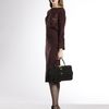 Gucci Deepv Sheer Silk Dress in Brown (wine) - Lyst