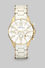 Marc By Marc Jacobs Silicone Rose Goldtone Ip Stainless Steel Chronograph Watch