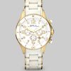 Marc By Marc Jacobs Silicone Rose Goldtone Ip Stainless Steel Chronograph Watch in Gold (white) - Lyst