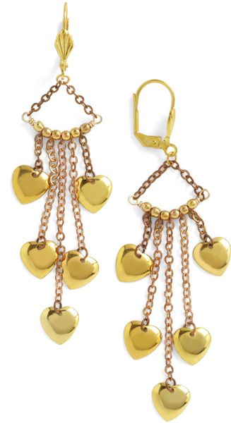 Modcloth Coeur For The Common Gold Earrings in Gold - Lyst
