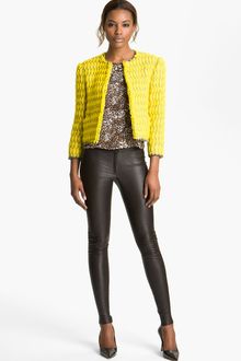 Alice + Olivia Celeste Collarless Jacket - Lyst