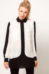 ASOS Collection Asos Shirt with Monochrome Colourblocking