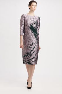 Carolina Herrera Jacquard Dress - Lyst