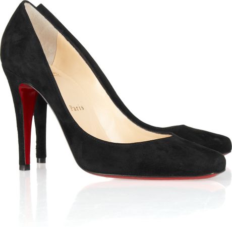 Christian Louboutin Particule 100 Suede Pumps in Red - Lyst