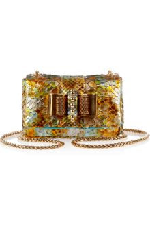 Christian Louboutin Sweety Charity Metallic Python Mini Shoulder Bag - Lyst