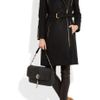 Gucci Belted Wool Felt Coat in Black - Lyst